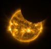 Solar eclipse viewed by SWAP